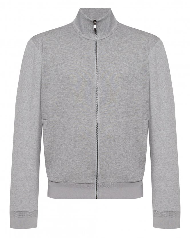 BOSS Mens H-Shepherd 100 Zip-up Sweatshirt - Grey (Silver)
