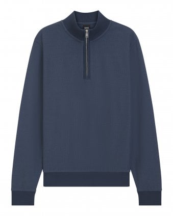  Mens H-Sidney 70 Quarter Zip Sweatshirt Blue