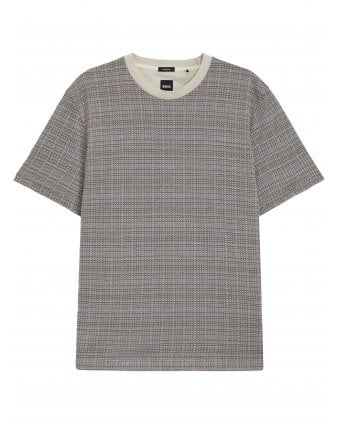 Mens H-Taut 102 Check T-Shirt Grey