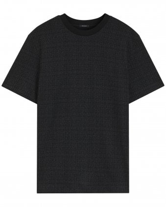 Mens H-Thompson 181 Jacquard-Knit Pattern T-Shirt - Black