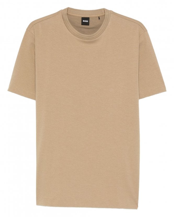 BOSS Mens H-Thompson 247 Inner Monogram T-Shirt - Beige