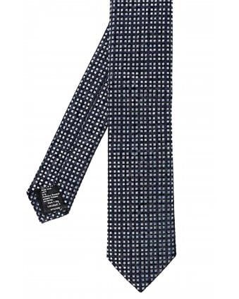 Mens H-Tie 4 Square Tie Light Blue / Navy