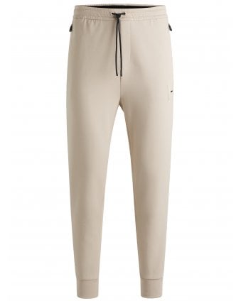 Mens Hadiko Rib Tracksuit Bottoms Light Beige