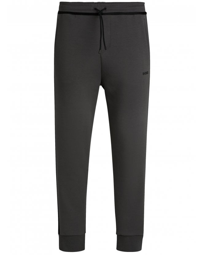 BOSS Mens Hadiko Tape Trackpants Dark Grey