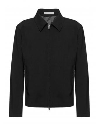 Mens Hanry Wing Zip Blazer Jacket Black