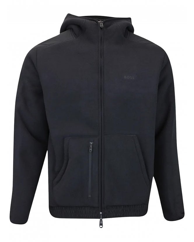 BOSS Mens Hole19 Snuggel Fleece Hoodie Black