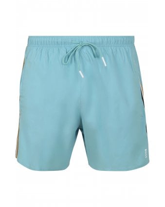 Mens Iconic Signature Swimshorts Light Pastel Blue