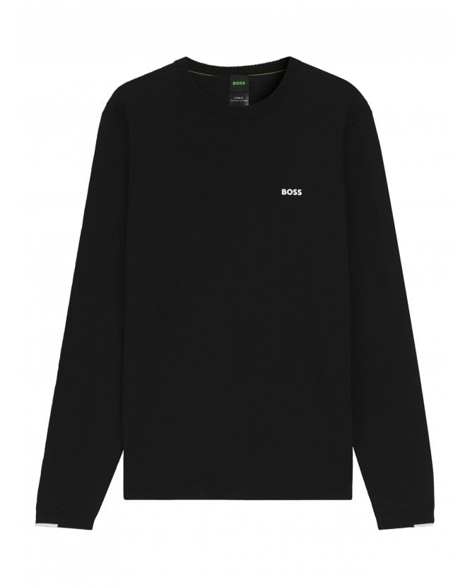 BOSS Mens K EVER X CN Crewneck Knit Jumper Black