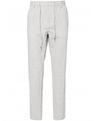Mens Kane-DS Drawstring Trousers Light Blue Grey