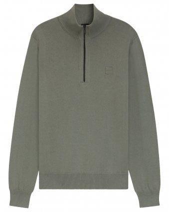  Mens Kanobix_S Quarter Zip Sweatshirt - Open Grey (Green)