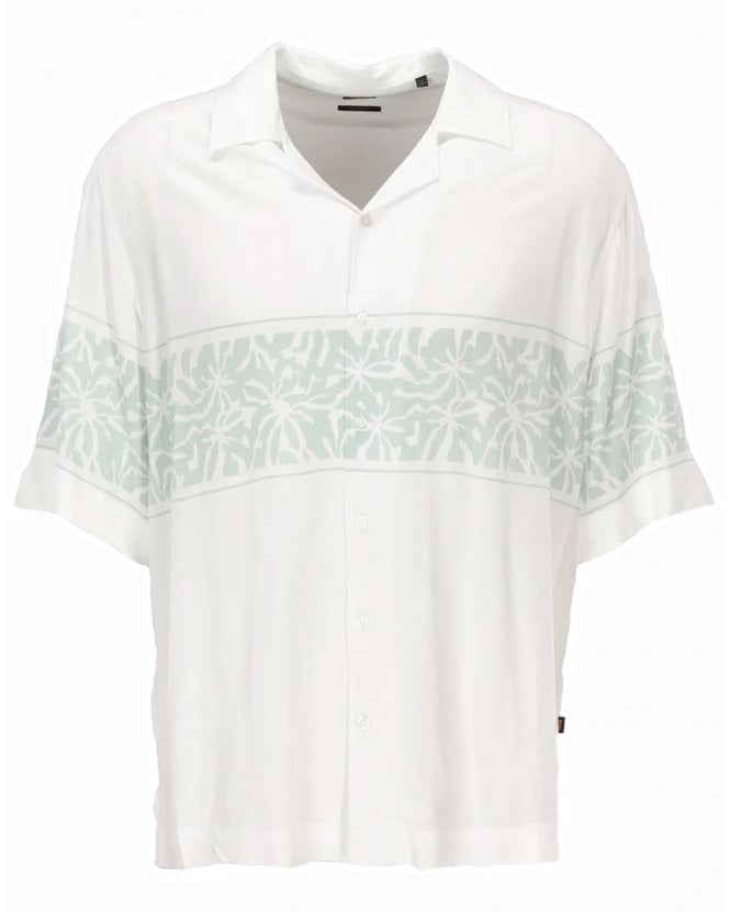 BOSS Mens Lapisy M Relaxed Fit Shirt - White