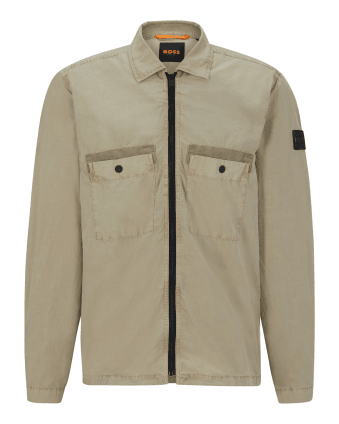 Mens LeBold Overshirt Med Beige 