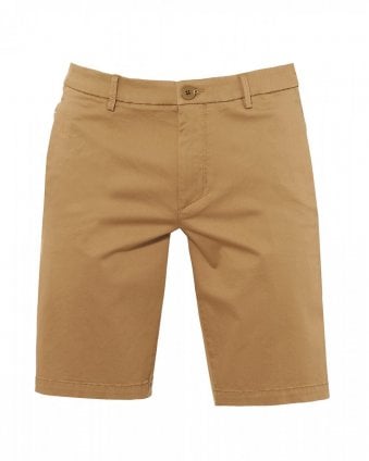 Mens Liem 4-W Slim Fit Satin Beige Shorts