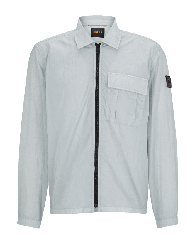 BOSS Mens Loony Overshirt Light Grey 