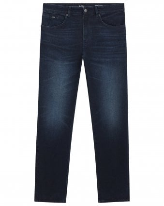 Mens Maine Regular Fit Jeans - Dark Blue