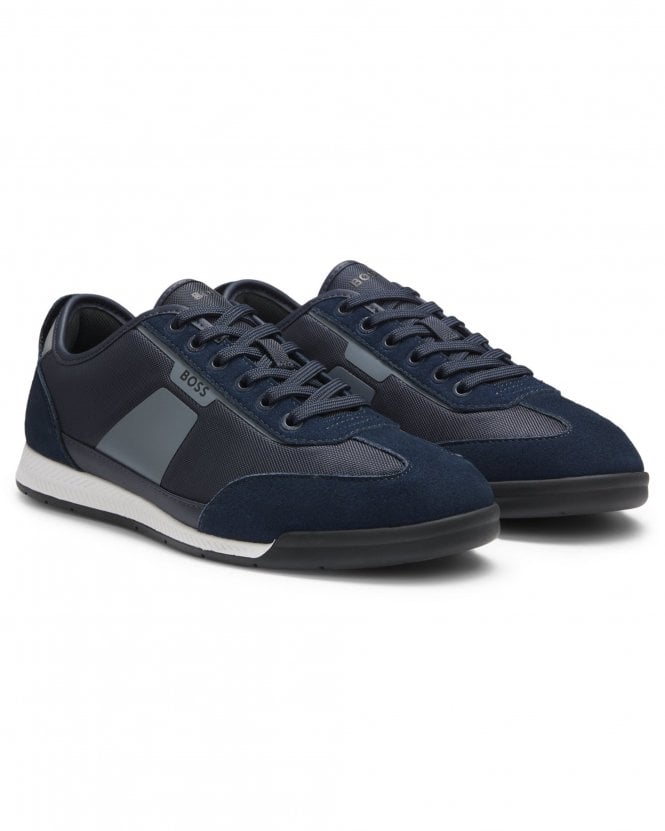 BOSS Mens Mens Nitan_Lowp_Nymith Low-Top Trainers - Blue