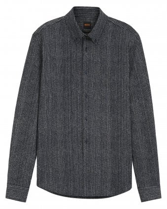 Mens MyJersey_M Relaxed Fit Printed Cotton Jersey Shirt - Navy