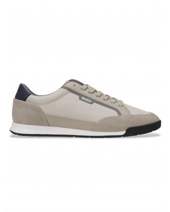 Mens Nitan Low Top Trainers Beige