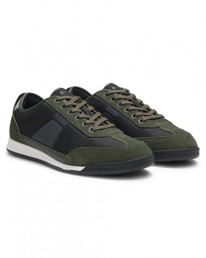 BOSS Mens Nitan_Lowp_Nymith Low-Top Trainers - Green