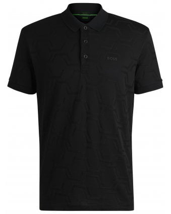 Mens Paddy Hexa Quilt Polo Shirt Black
