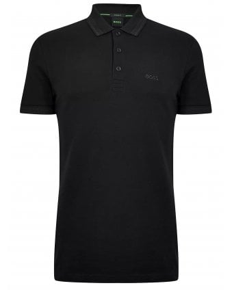 Mens Paddy Tipped Polo Shirt Black