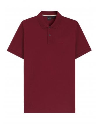 Mens Pallas Pique Polo Shirt Dark Red