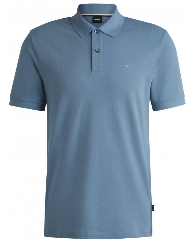 BOSS Mens Pallas Polo Shirt Light Blue