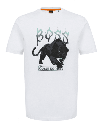 Mens Pantera Panther Logo Print T-Shirt White