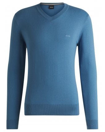Mens Parcello-L V Neck Jumper Blue