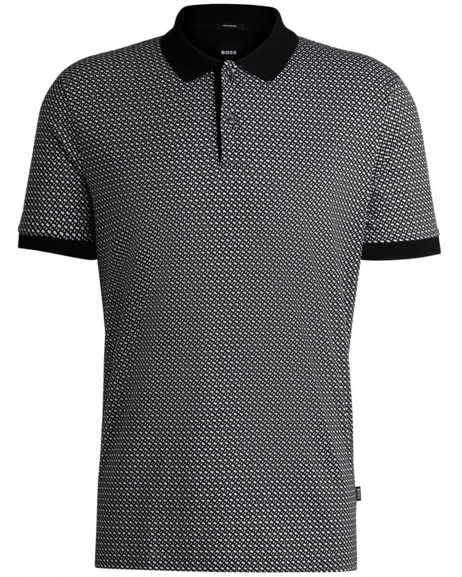 BOSS Mens Parlay-204 Polo Shirt Black