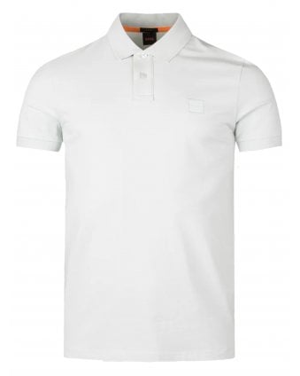 Mens Passenger Logo Patch Polo Shirt Open Blue