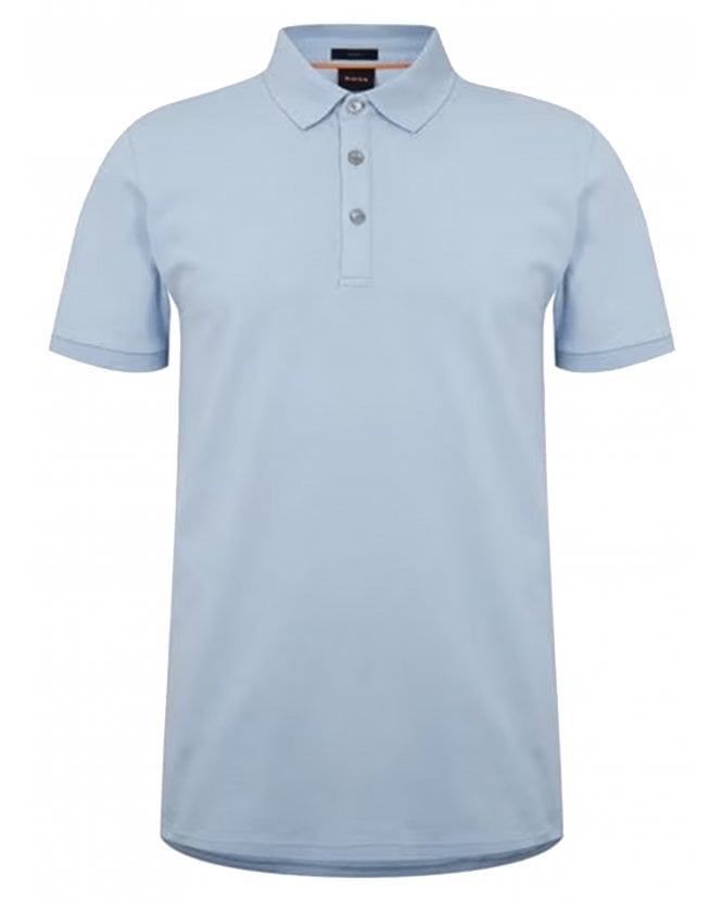 BOSS Mens Passenger Polo Shirt Light Pastel Blue 