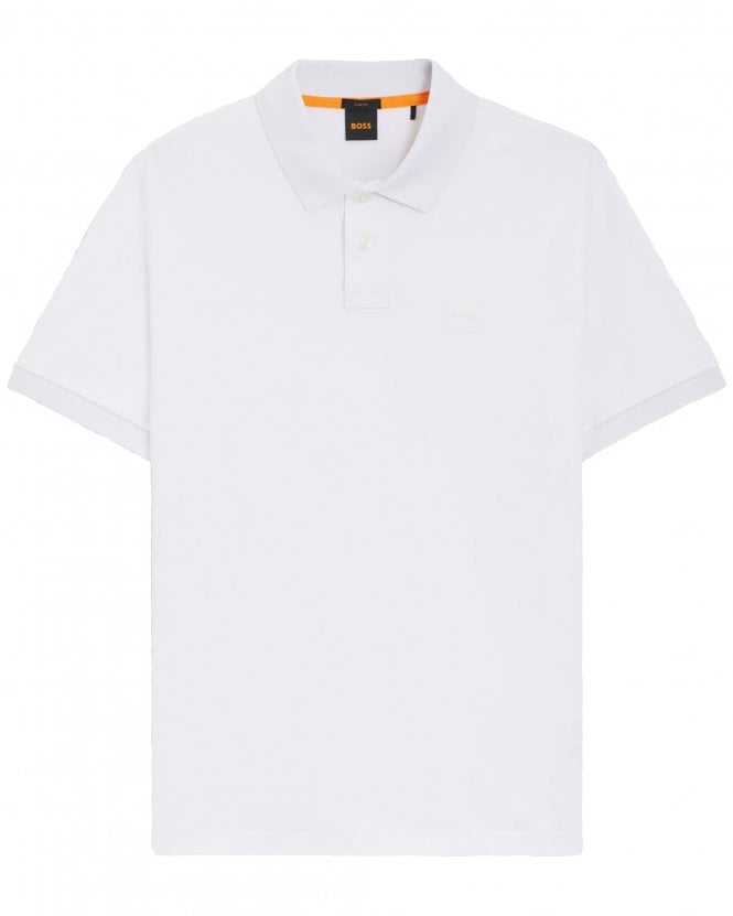 BOSS Mens Passenger Slim-Fit Polo Shirt - White 
