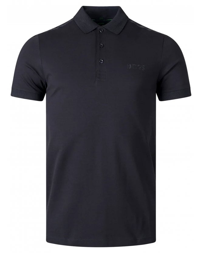 BOSS Mens Paule Mirror Polo Shirt Black