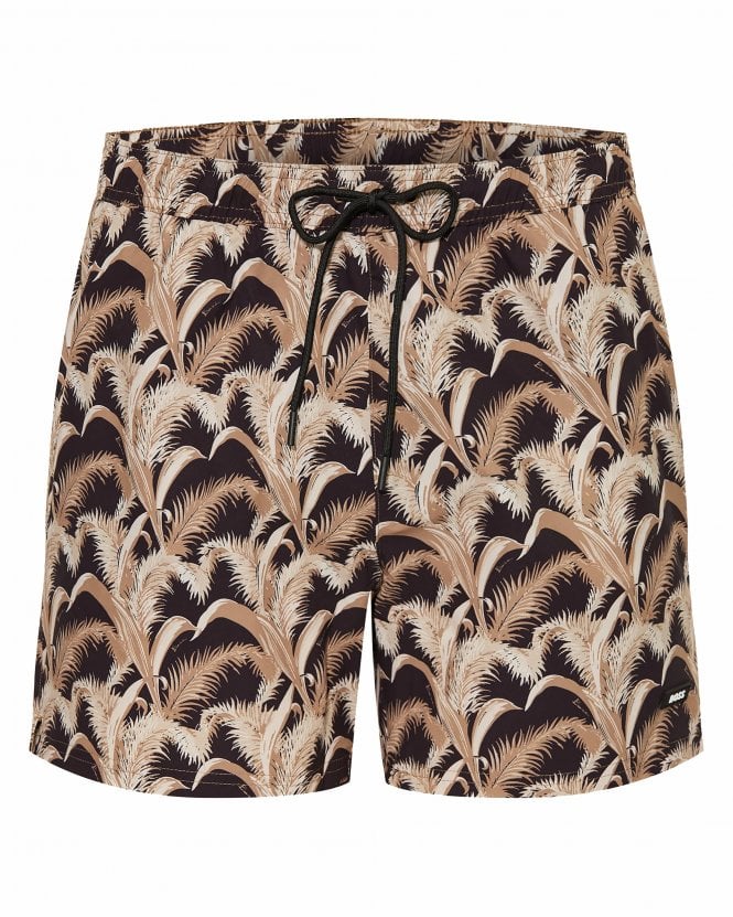 BOSS Mens Pike All-Over Print Swim Shorts - Black