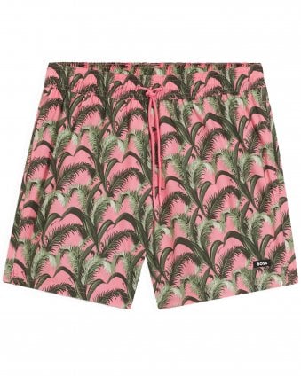 Mens Pike All-Over Print Swim Shorts - Light Pink