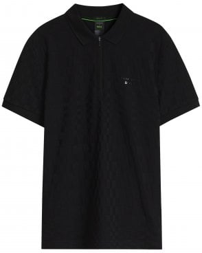 Mens PL_PS Icons70 Jacq Porsche x Pasha Pattern Polo Shirt - Black