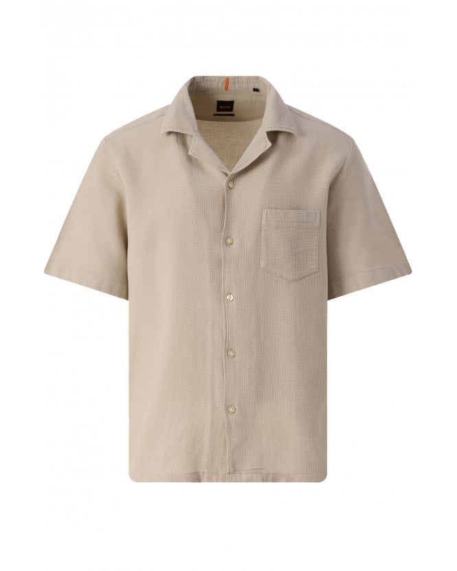 BOSS Mens Rayer_M Pocket Shirt Beige