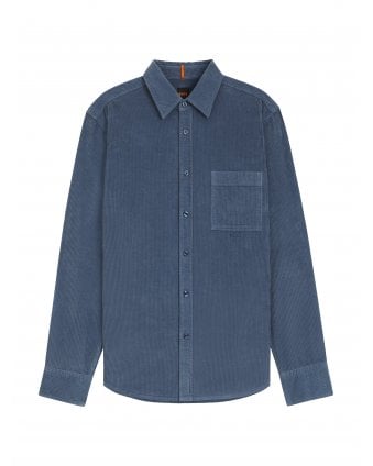 Mens Relegant _6_M Corduroy Shirt Blue