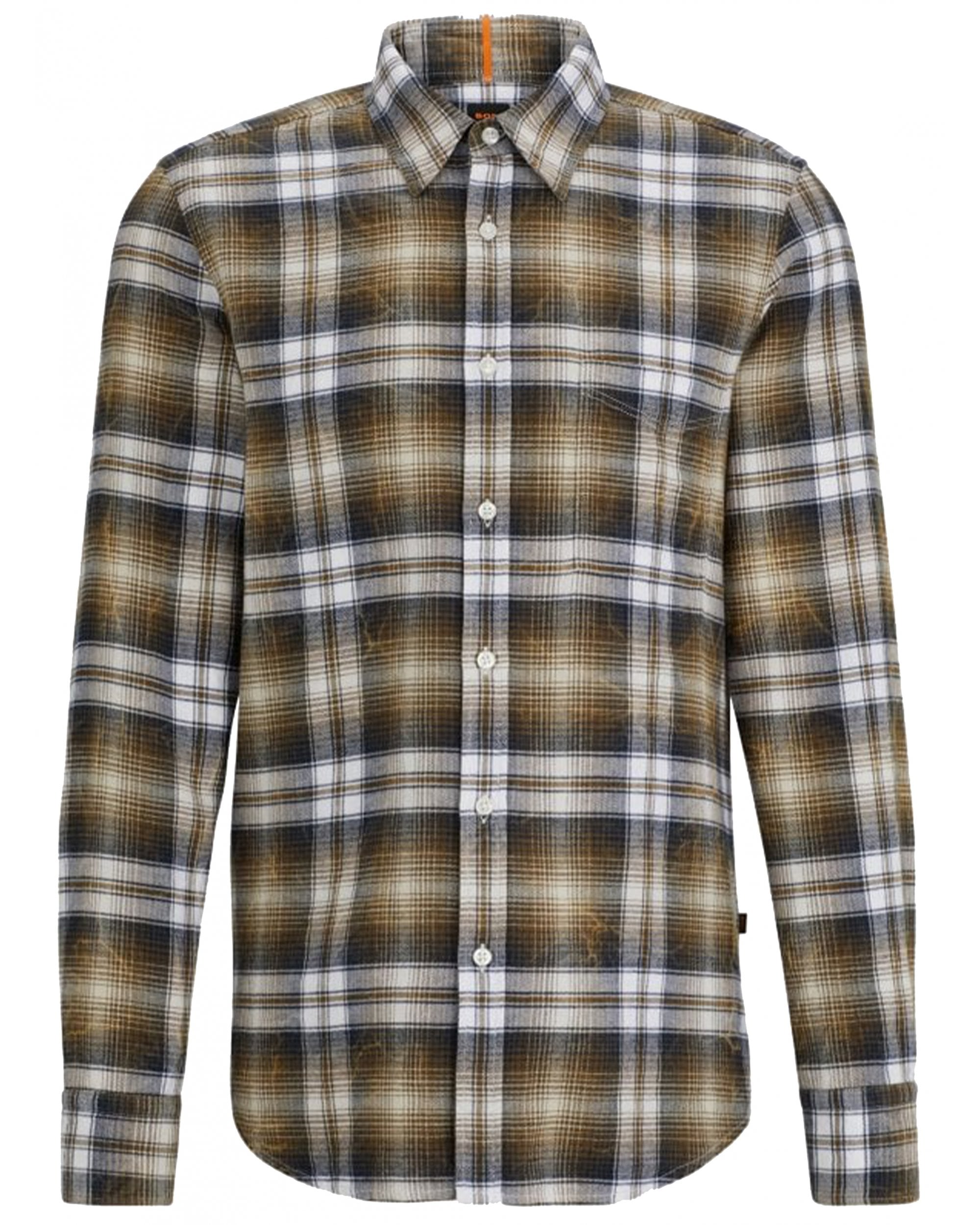 Check Boss Boss Mens Relegant Check Shirt Light Green