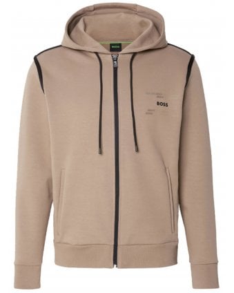 Mens Saggy Tape Logo Hoodie Green