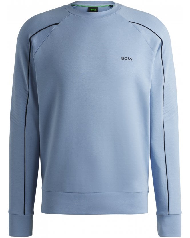 BOSS Mens Salbo 1 Sweatshirt Open Blue