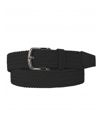 Mens Sash-Wne Woven Belt Black