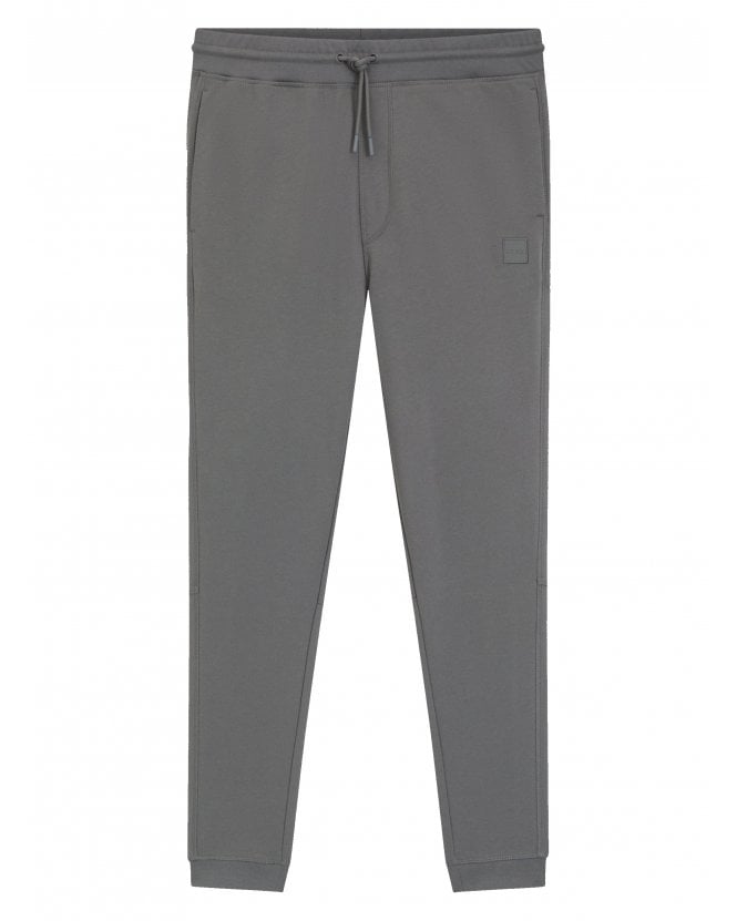 BOSS Mens SeStart Terry Patch Logo Tracksuit Sweatpants Open Grey
