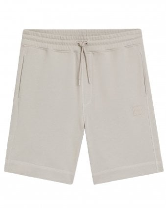 Mens Sewalk Cotton-Terry Shorts with Logo Patch - Light Grey