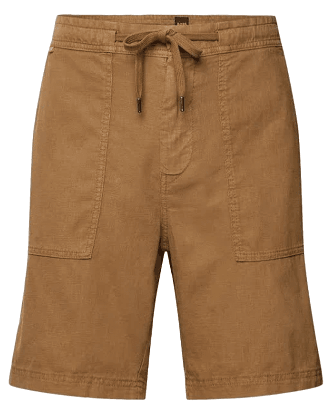 BOSS Mens Silsa Cargo Shorts Open Beige
