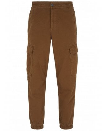 Mens Sisla Cargo Cuffed Trousers Brown