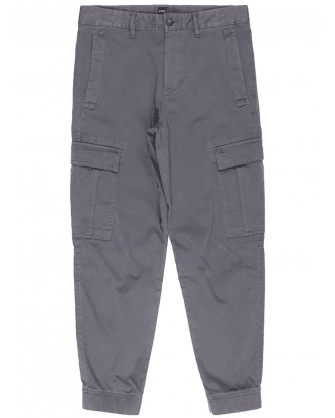 BOSS Mens Sisla Cargo Trousers Dark Grey 