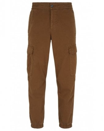 Mens Sisla Relaxed Fit Cargo Trousers Brown