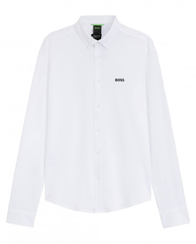 BOSS Mens ST_Motion L Wrinkle-resistant Shirt - White